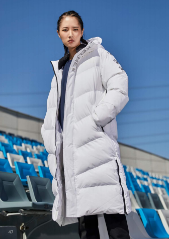 卡爾美 連帽長(zhǎng)款棉服8061MF1004