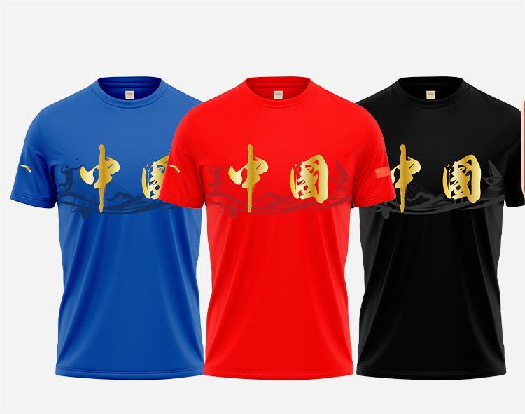 安踏國旗款2022款國服贊助國家隊(duì)中國代表團(tuán)夏季速干圓領(lǐng)運(yùn)動T恤