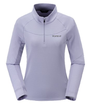 探路者 女式功能長(zhǎng)袖T恤 長(zhǎng)袖T恤2022女秋冬戶外彈力跑步訓(xùn)練外套 TAJJAK92020-E78X冰紫色 TAJJAK92020-G01X黑色