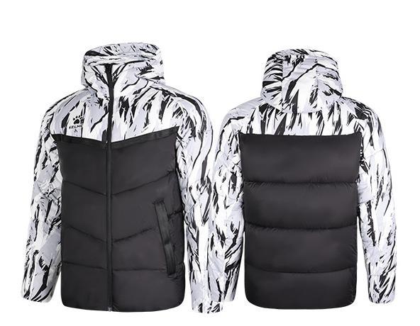 卡爾美連帽短款棉服男足球運(yùn)動(dòng)訓(xùn)練服拼接防風(fēng)保暖棉衣8161MF1004