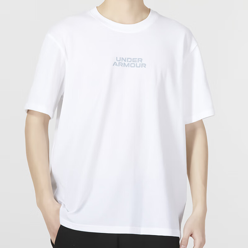 安德瑪男裝 23新款跑步健身運動短袖男柔軟透氣圓領休閑t恤男 1379109-100