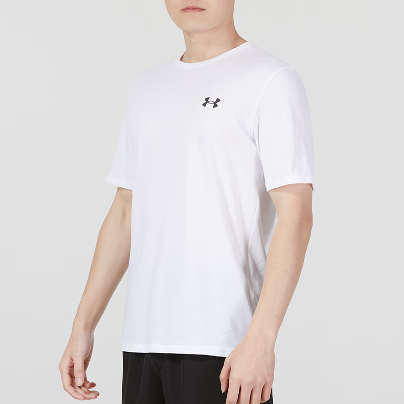 安德瑪 T恤男裝上衣 運動服跑步圓領(lǐng)透氣短袖體恤衫 1370951-100