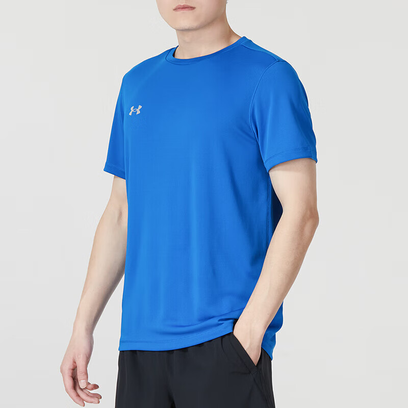 安德瑪短袖t恤男裝 2023新款跑步健身訓(xùn)練透氣快干寬松半袖休閑上衣 23500505-436