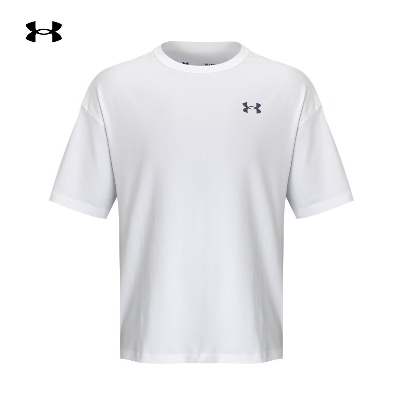 安德瑪男子寬松訓(xùn)練運動短袖T恤1376560 -100