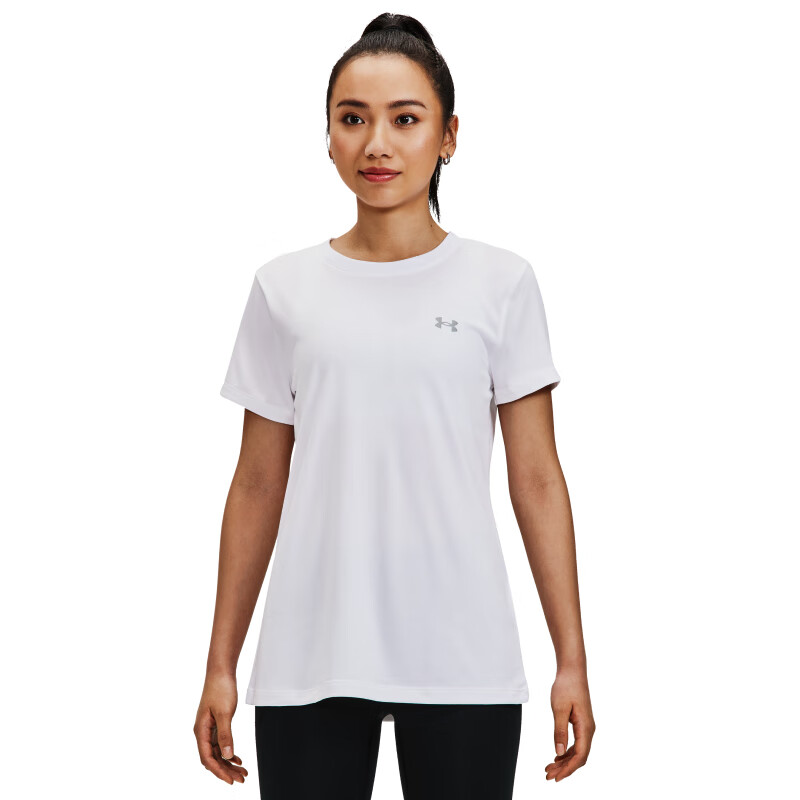 安德瑪Tech女子訓練運動彈性短袖T恤1277207 -100