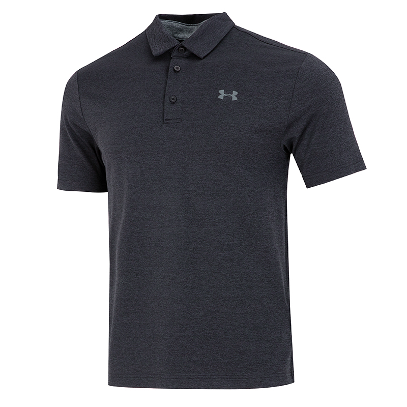 安德瑪男裝 2023春季新款翻領(lǐng)短袖高爾夫透氣休閑網(wǎng)球運動上衣T恤 1351131-001