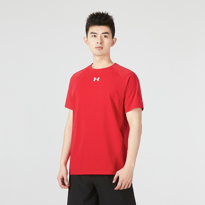 安德瑪男裝上衣舒適圓領(lǐng)短袖跑步訓(xùn)練戶(hù)外運(yùn)動(dòng)T恤 22500518-600