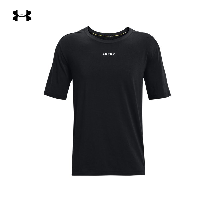安德瑪短袖Curry庫里男子上衣籃球運動T恤圓領(lǐng)舒適透氣休閑男裝 1370255-001