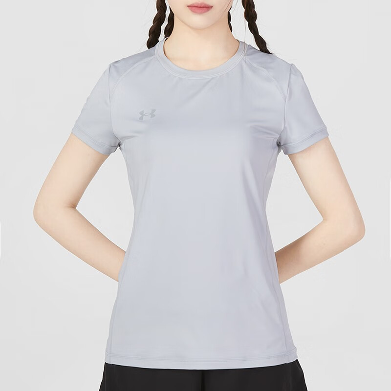 安德瑪女裝運動服健身訓練潮流時尚舒適透氣圓領(lǐng)短袖T恤 23500509-011