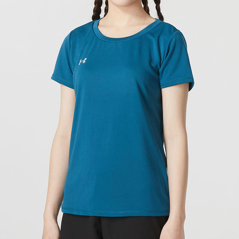 安德瑪女裝短袖運動服健身訓練潮流時尚透氣圓領(lǐng)半袖T恤衫 23500508-343