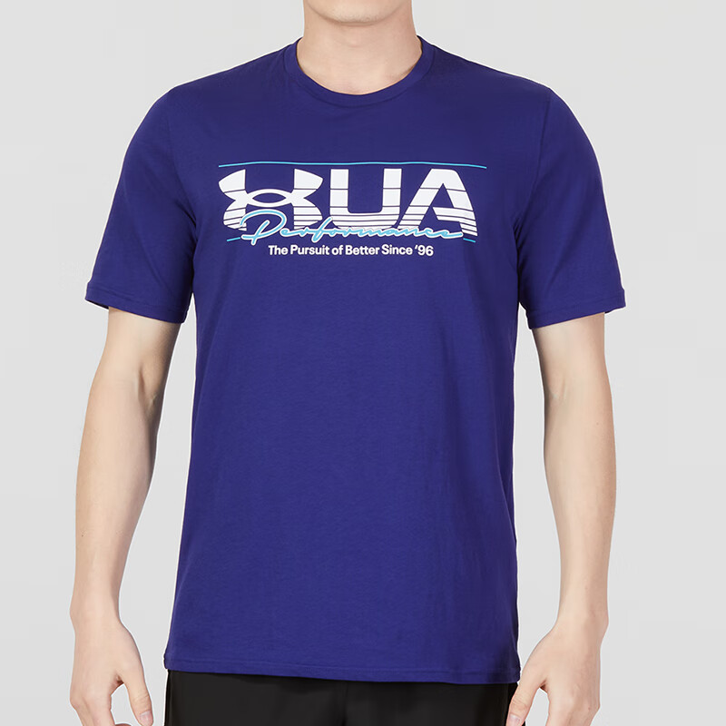 安德瑪男裝 2023春季新款運(yùn)動(dòng)服健身訓(xùn)練潮流透氣圓領(lǐng)半袖短袖T恤 1376845-468