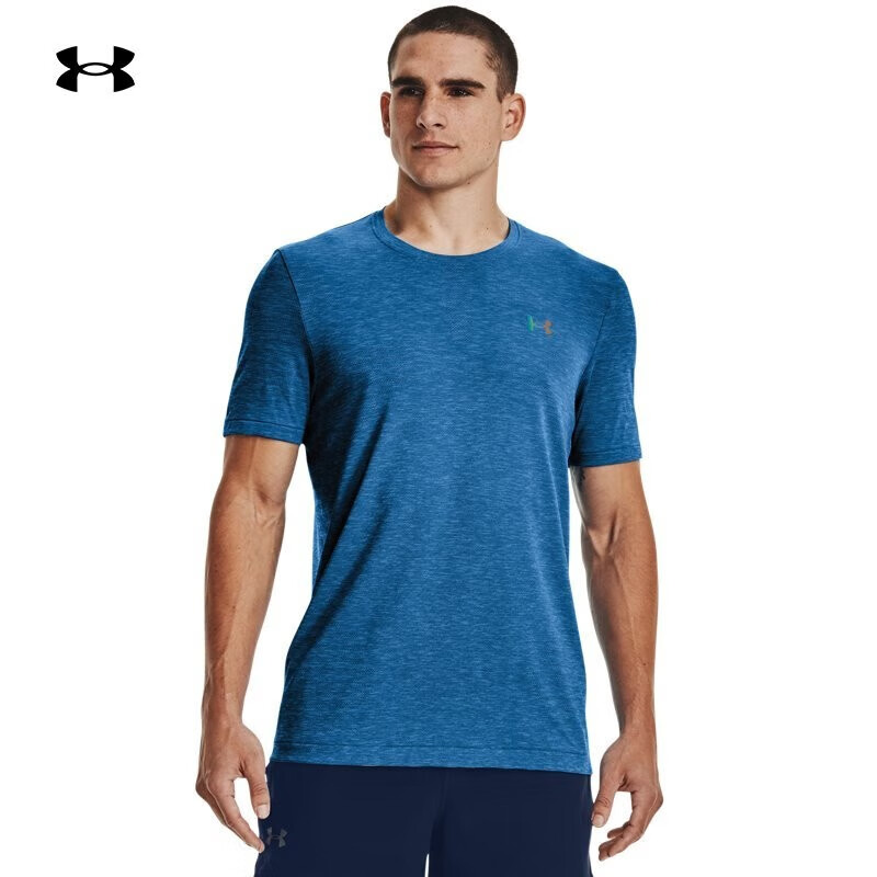 安德瑪RUSH Seamless健身訓練運動短袖輕盈透氣圓領(lǐng)T恤 1370441-899