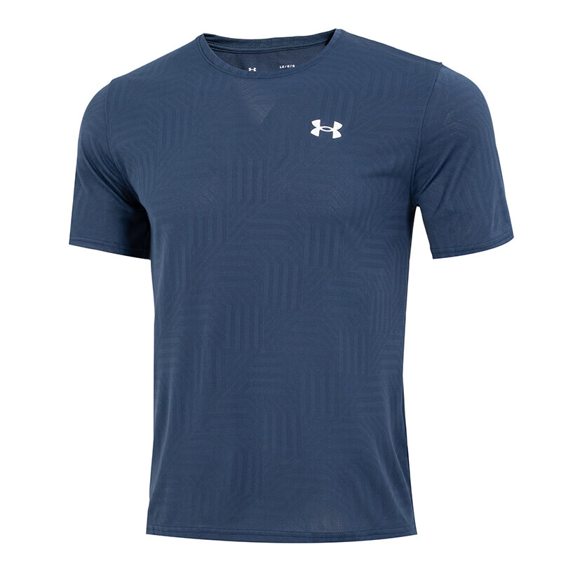 安德瑪T恤男短袖時尚潮流Vent男子提花訓(xùn)練運動T恤 1370365-408