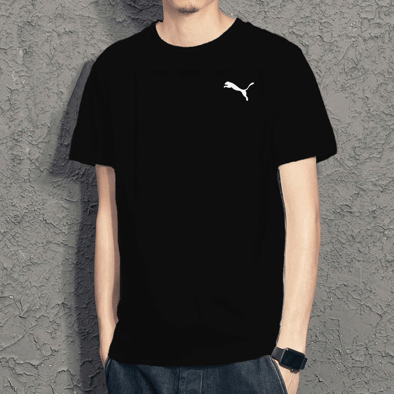 彪馬（PUMA）短袖男裝 2023夏季新款運(yùn)動(dòng)休閑服棉質(zhì)透氣健身訓(xùn)練寬松圓領(lǐng)t恤男 845912-01