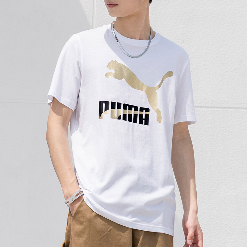 彪馬（Puma）t恤男裝 2023夏季新款運(yùn)動(dòng)裝休閑簡(jiǎn)約舒適透氣休閑裝圓領(lǐng)半袖短袖 532280-02