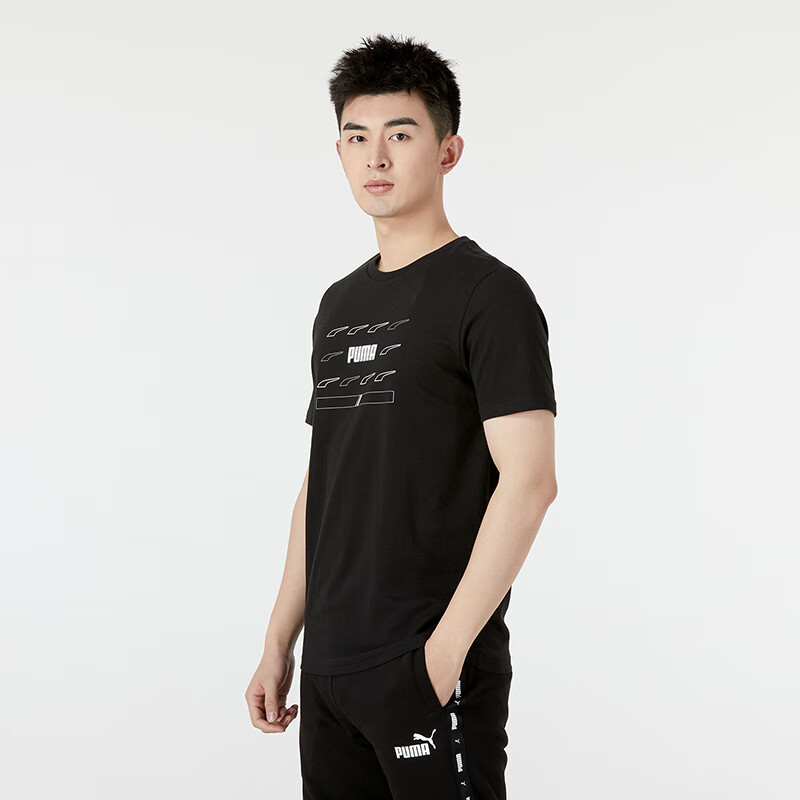 彪馬短袖男裝23夏季新款戶外運(yùn)動(dòng)跑步健身訓(xùn)練透氣打底衫T恤上衣 849571-01