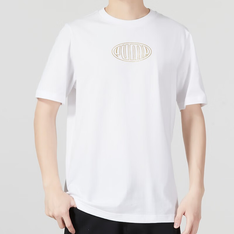 彪馬（PUMA）男裝 運(yùn)動(dòng)服健身訓(xùn)練潮流時(shí)尚透氣圓領(lǐng)半袖短袖T恤衫 676624-02