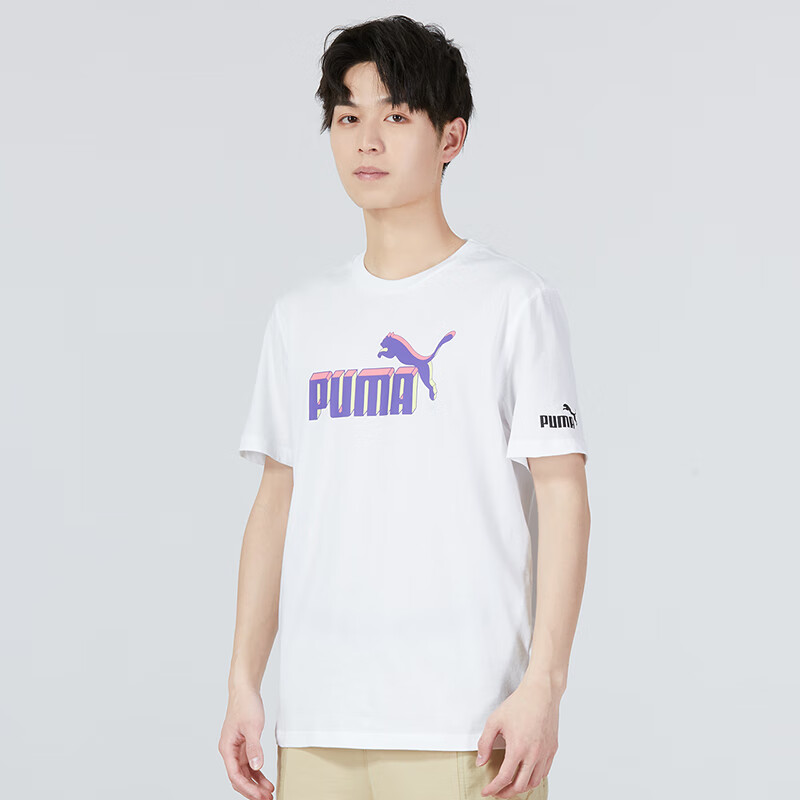 彪馬T恤男裝健身訓(xùn)練運(yùn)動(dòng)服舒適透氣半袖圓領(lǐng)休閑短袖 624885-02