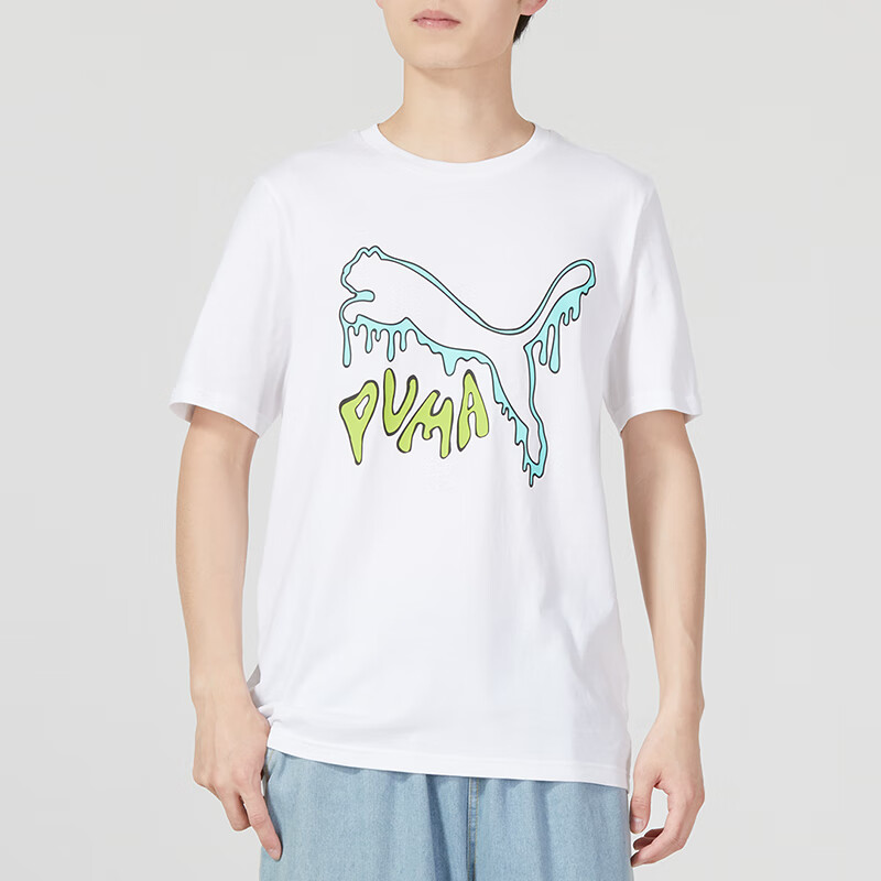 彪馬（PUMA）男裝上衣運(yùn)動(dòng)服健身訓(xùn)練潮流時(shí)尚舒適透氣圓領(lǐng)短袖T恤 622554-02