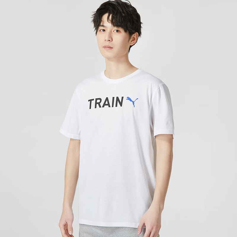 彪馬男裝戶外運(yùn)動(dòng)服訓(xùn)練舒適休閑圓領(lǐng)半袖短袖T恤523722-02