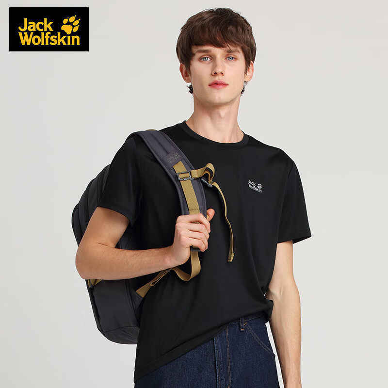 狼爪T恤男戶外休閑運(yùn)動半袖吸濕排汗舒適圓領(lǐng)短袖5820272-6000-5018