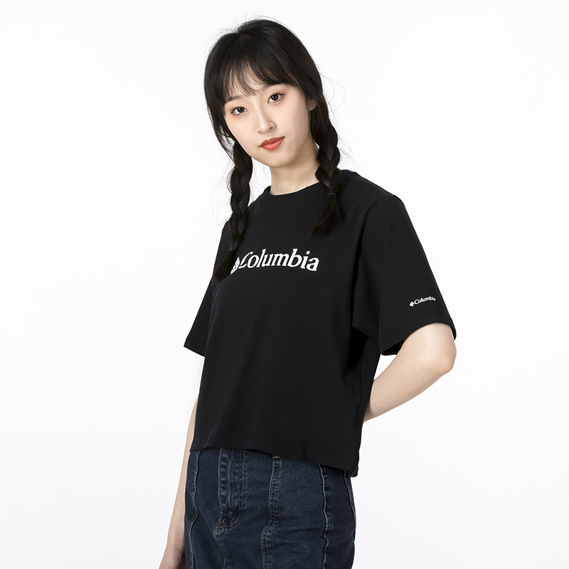 哥倫比亞女裝 戶外運動服舒適透氣休閑短袖T恤 AR3545010