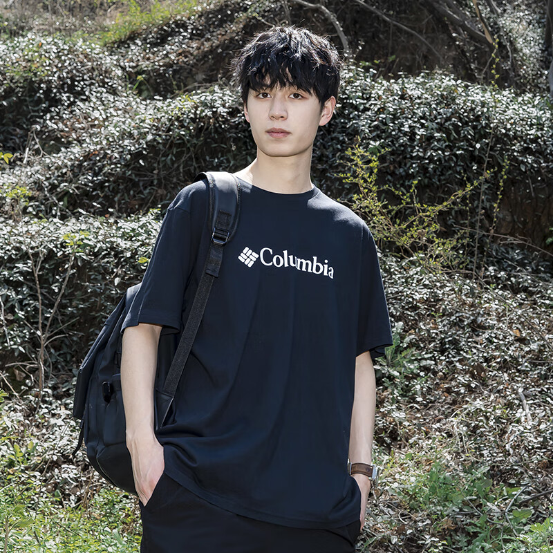 哥倫比亞T恤男士戶(hù)外運(yùn)動(dòng)休閑舒適透氣棉質(zhì)短袖上衣XM8549010