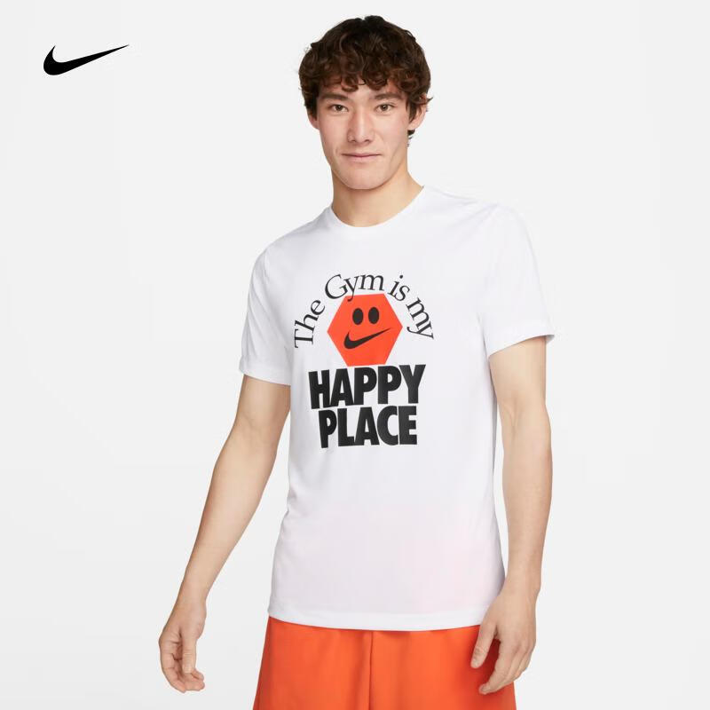 耐克T恤男士 運(yùn)動(dòng)服投籃球速干衣休閑半袖冰絲透氣短袖 FD0141-100