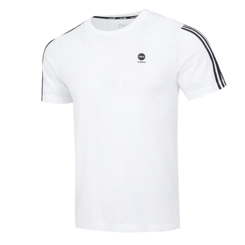 阿迪達斯 短袖男裝女裝 NEO 運動服跑步健身半袖全棉透氣圓領t恤 HN8778