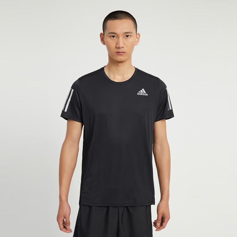 阿迪達斯 男子OWN THE RUN TEE圓領短T恤 H58591