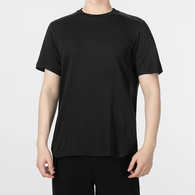 阿迪達斯短袖男運動服男健身訓練跑步透氣快干彈力寬松圓領T恤 HC4230