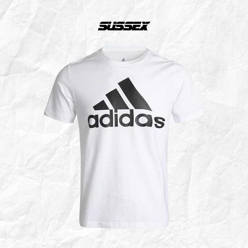 阿迪達(dá)斯 T恤男裝 戶外運(yùn)動(dòng)服跑步健身logo休閑打底圓領(lǐng)舒適短袖男 GK9121