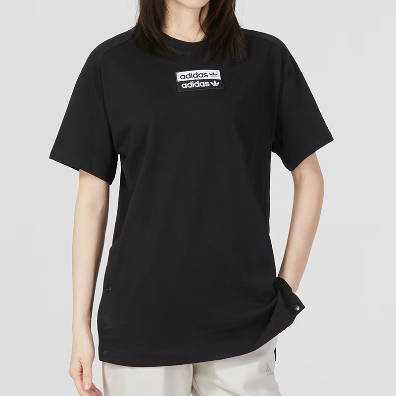 阿迪達斯 女裝運動服健身訓練潮流時尚舒適透氣圓領(lǐng)短袖T恤 H06772