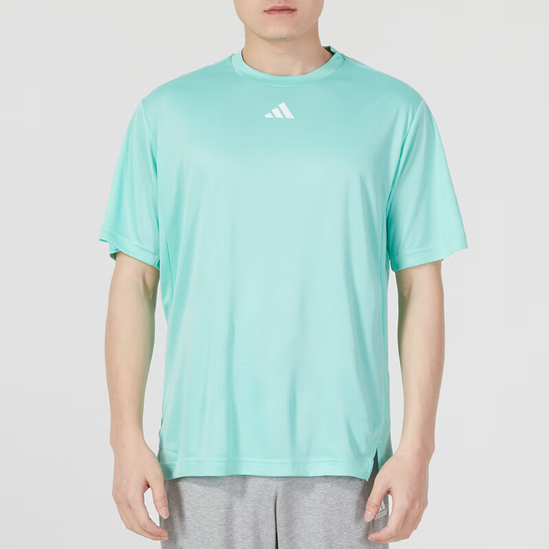 阿迪達(dá)斯 男款短袖 運(yùn)動服跑步健身訓(xùn)練半袖透氣快干圓領(lǐng)休閑t恤衫 IB7918