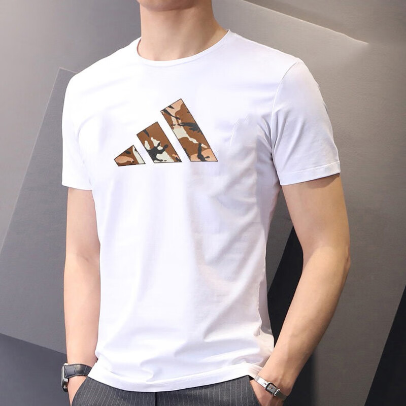 阿迪達(dá)斯  T恤男裝 戶外運(yùn)動服跑步訓(xùn)練健身透氣舒適休閑圓領(lǐng)短袖男 GP0852