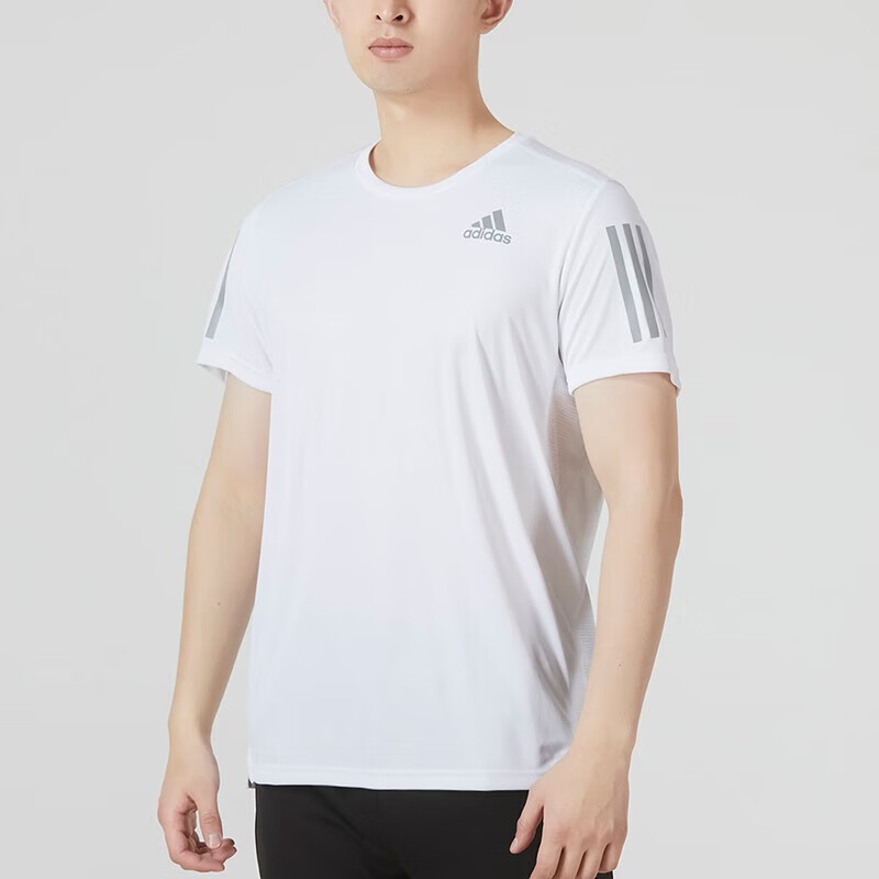 阿迪達(dá)斯 短袖男運(yùn)動服體恤跑步快干半袖舒適透氣休閑圓領(lǐng)T恤 HB7444