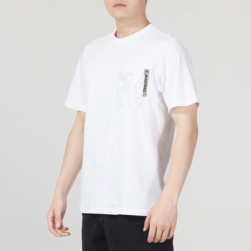 阿迪達(dá)斯 休閑短袖t恤 寬松圓領(lǐng)純棉運(yùn)動服時尚健身訓(xùn)練半袖T恤男 H49665