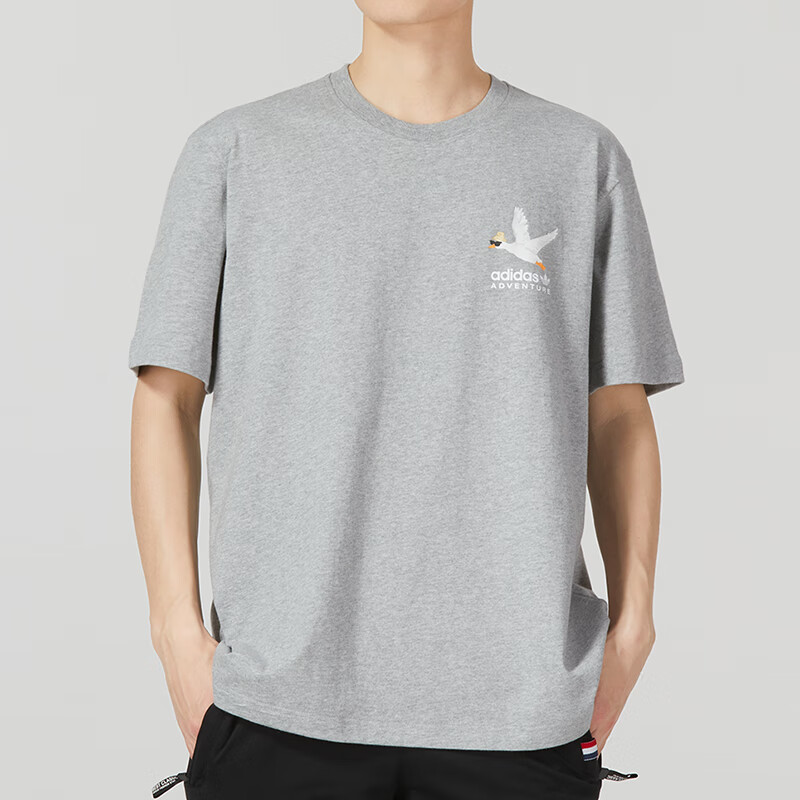 阿迪達斯 三葉草男裝 運動服健身訓(xùn)練潮流時尚舒適透氣圓領(lǐng)短袖T恤 HZ1147