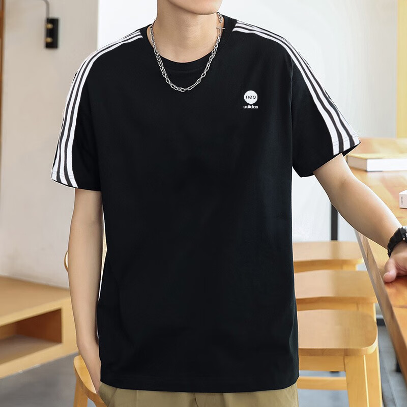 阿迪達斯 男裝 運動服健身訓(xùn)練潮流時尚舒適透氣圓領(lǐng)短袖T恤 HD4666