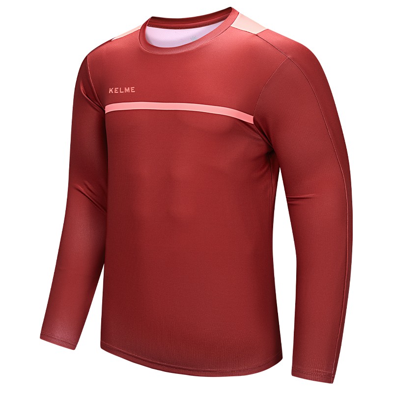 卡爾美運動訓練速干上衣跑步圓領打底長袖T恤內(nèi)搭外穿8351TX1131