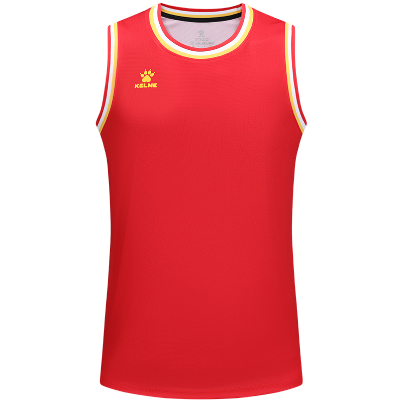 KELME卡爾美運動背心男女夏季新款籃球跑步訓練上衣純色無袖T恤衫 8352BX1007