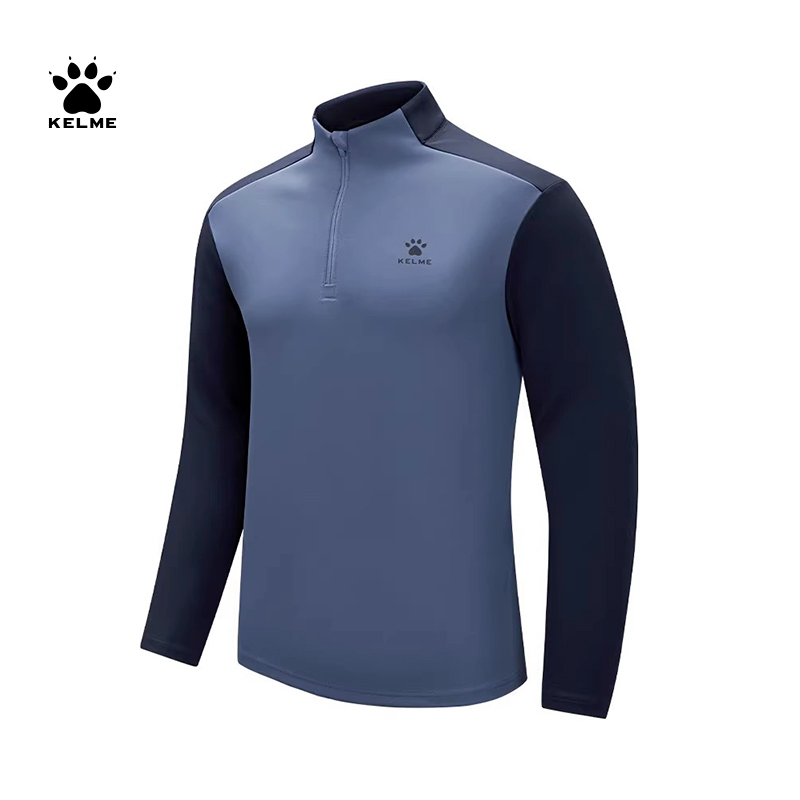 卡爾美套頭衫秋冬季成人足球訓(xùn)練服半拉鏈兒童運動長袖跑步上衣8361TT1017