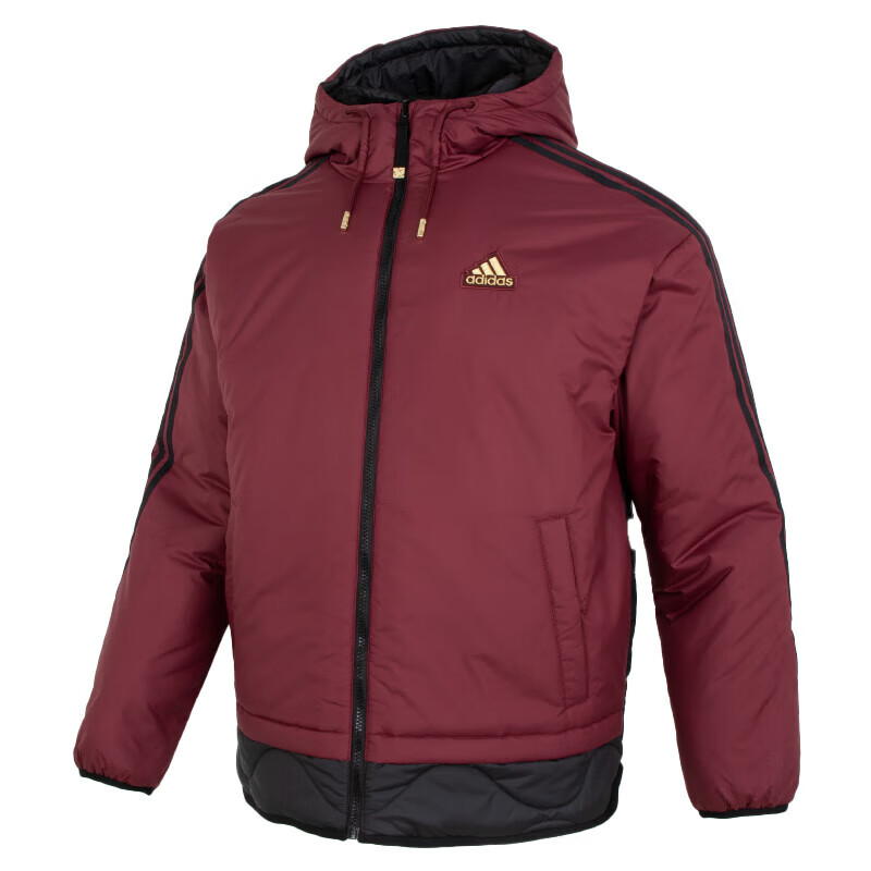 阿迪達(dá)斯男裝 2024新款雙面穿運(yùn)動(dòng)服跑步健身訓(xùn)練外套舒適休閑夾克棉服 IW4037