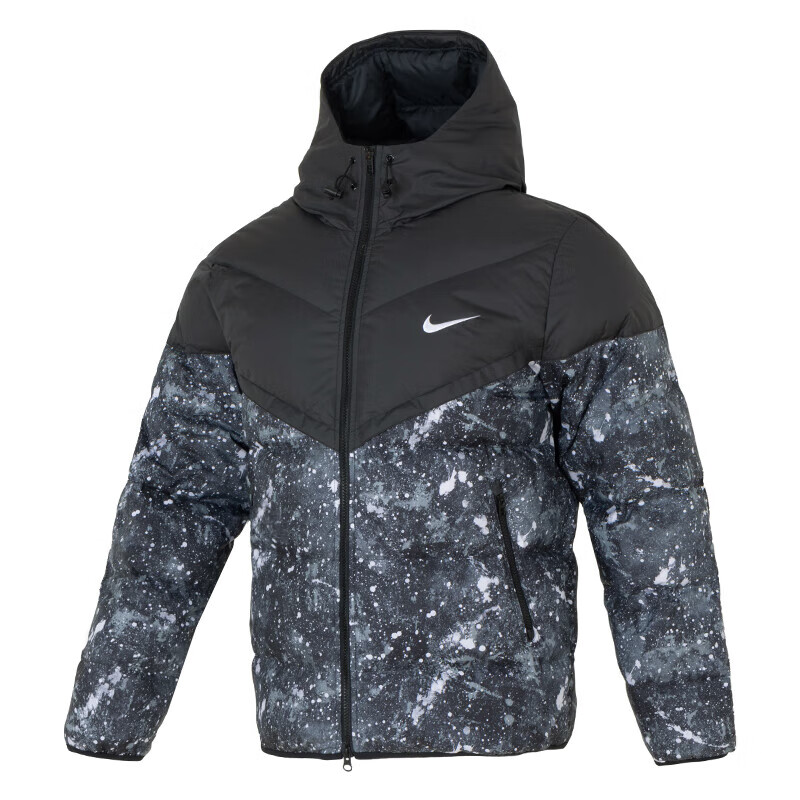 耐克（NIKE）羽絨服男士冬季 24新款工裝運(yùn)動(dòng)服梭織連帽防風(fēng)衣加厚保暖棉服 HQ4184-010