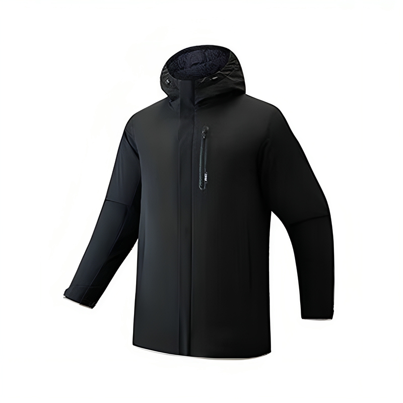 安踏速暖羽絨丨中長款運動羽絨服男冬季防潑水棉服外套152517910 基礎黑-2