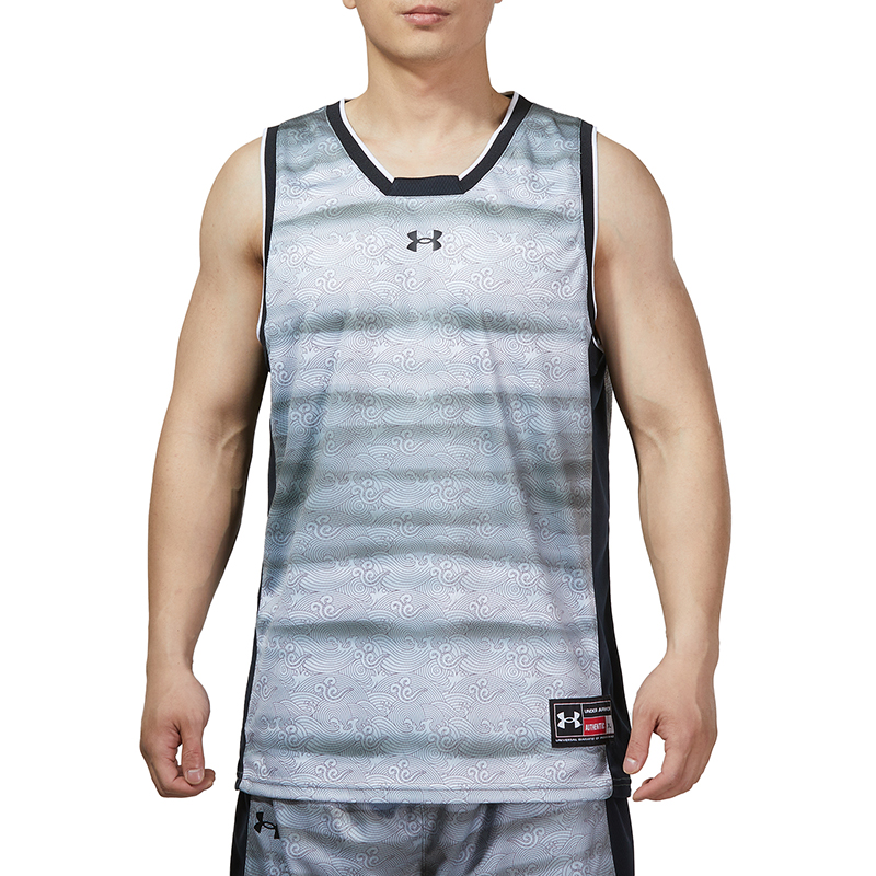 UA安德瑪男女籃球針織背心寬松透氣時(shí)尚印花無(wú)袖T恤22500103