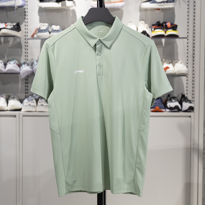 李寧短袖POLO男子2025新款團(tuán)購(gòu)速干涼爽商務(wù)休閑翻領(lǐng)T恤APLV029-9