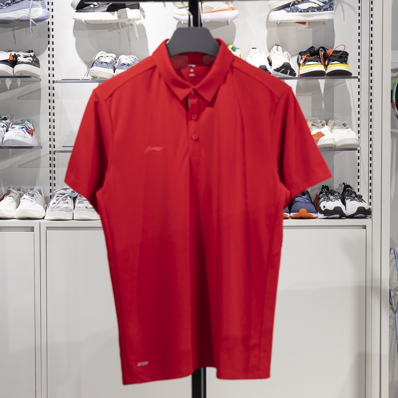 李寧短袖POLO男子2025新款團(tuán)購(gòu)速干涼爽商務(wù)休閑翻領(lǐng)T恤APLV029-4