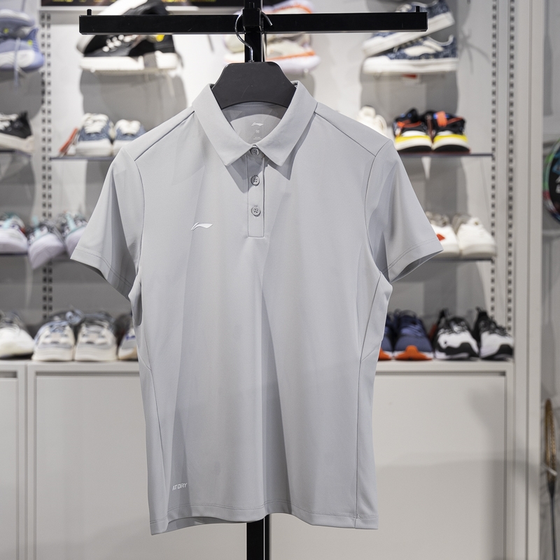 李寧短袖POLO女子2025新款團(tuán)購(gòu)速干涼爽商務(wù)休閑翻領(lǐng)T恤APLV028-11