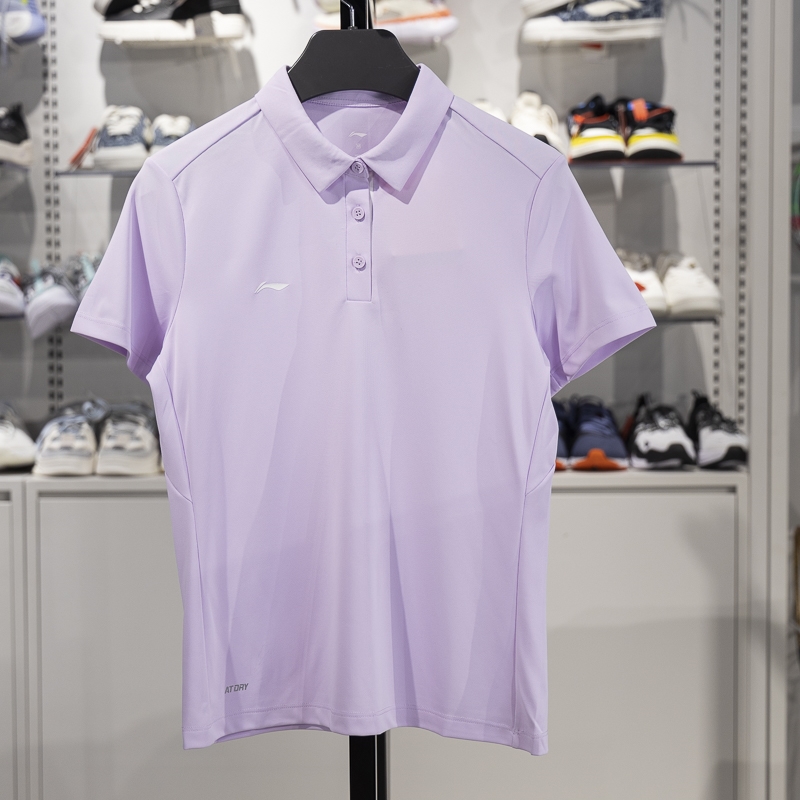 李寧短袖POLO女子2025新款團(tuán)購(gòu)速干涼爽商務(wù)休閑翻領(lǐng)T恤APLV028-13